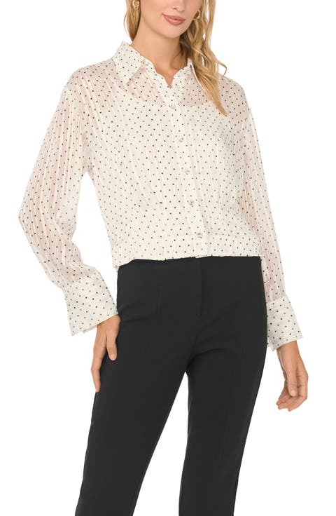 Pintucked Button Front Shirt