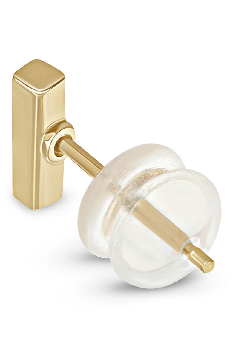 14K Gold Bar Stud Earrings, 7mm (Online Trunk Show), Alternate, color, 14KY