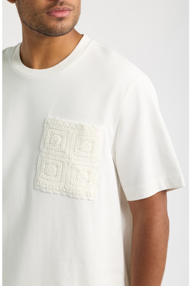 Inigo Crochet Trim T-Shirt, Alternate, color, WHITE-23