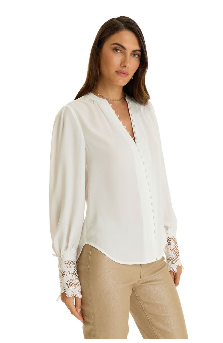 The Noli Shop Blake Lace Sleeve Blouse, Alternate, color, 