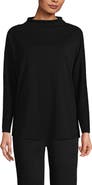 Lands' End Long Sleeve Sport Knit Funnel Neck Top