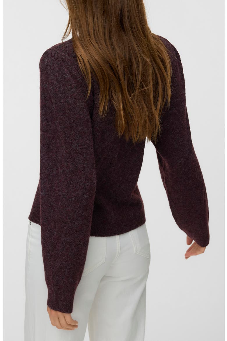 Crewneck Sweater, Alternate, color, WINDSOR WINE BLACK MELANGE