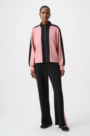 Joseph Ribkoff Scuba Jersey Color Block Funnel-Neck Jacket
