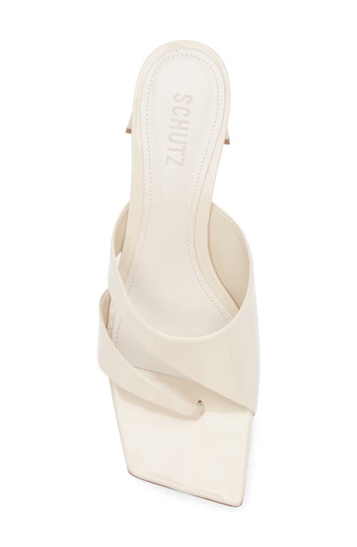 Schutz Madeline Mid Slide Sandal In White