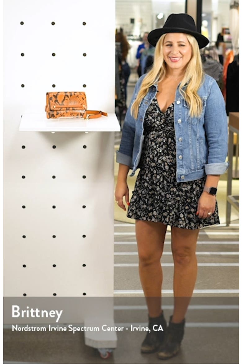 Blair Snake Embossed Faux Leather Belt Bag video