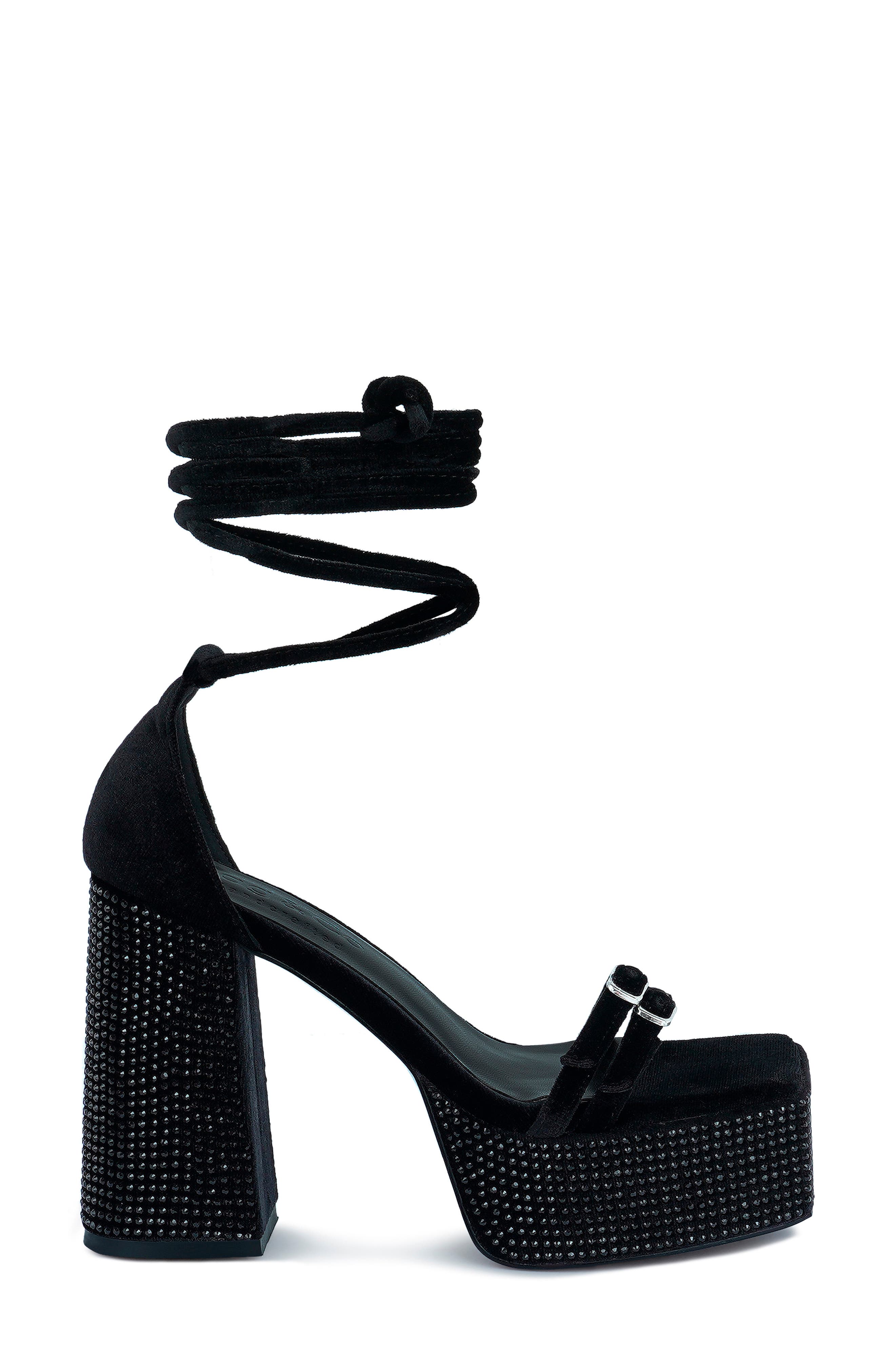 Rag & Co Firecrown Ankle Wrap Platform Sandal, Alternate, color, 