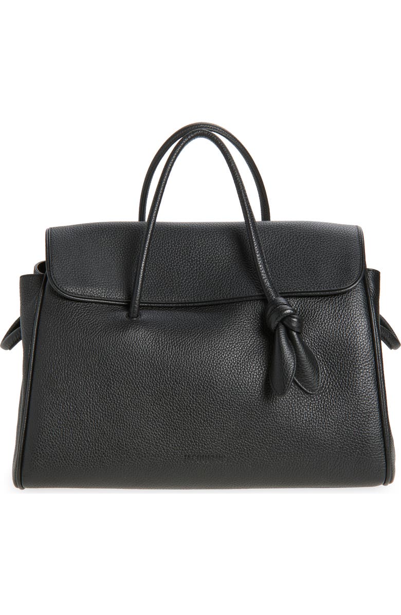 Jacquemus Le Turismo Leather Shopper Bag, Main, color, Black