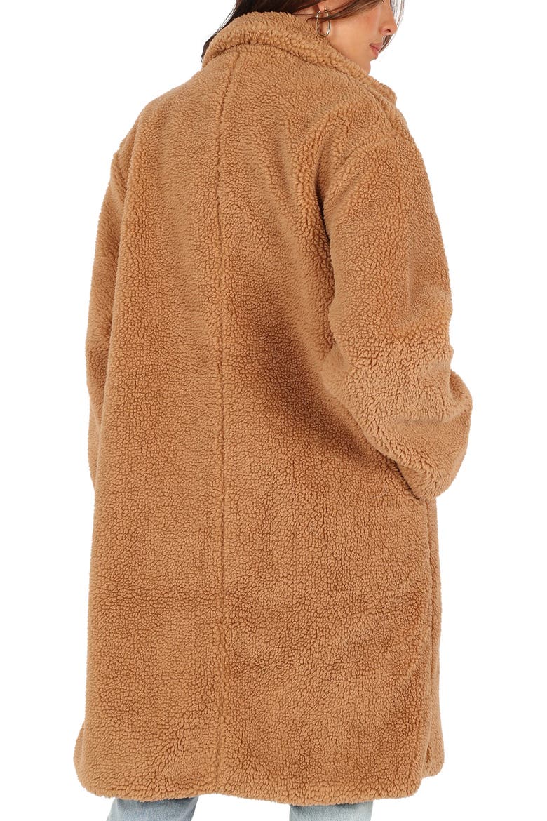 Beatrice Oversize Faux Shearling Coat, Alternate, color, CAMEL