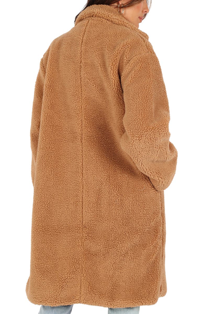 Petal & Pup Beatrice Oversize Faux Shearling Coat, Alternate, color, Camel
