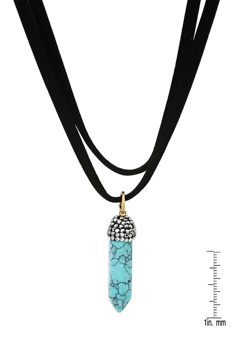 Stone Layered Choker Necklace, Alternate, color, BLACK