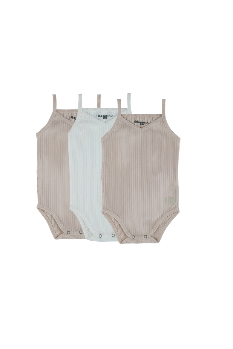 Ribbed Boys Bodysuit, Main, color, Taupe / White