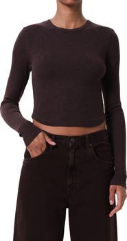 AGOLDE Neema Ribbed Long Sleeve T-Shirt