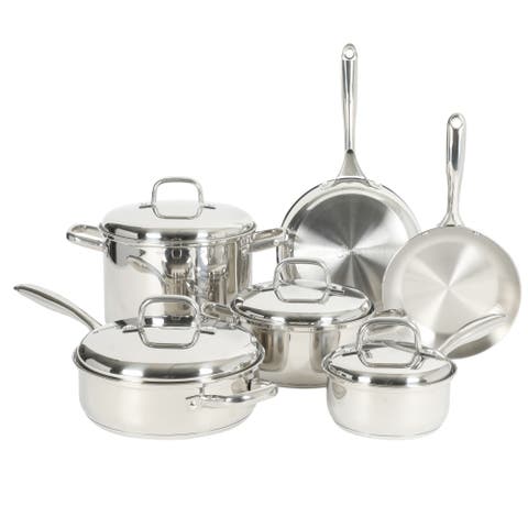 Platinum Sedwick Stackable Stainless Steel Pots and Pans Cookware Set