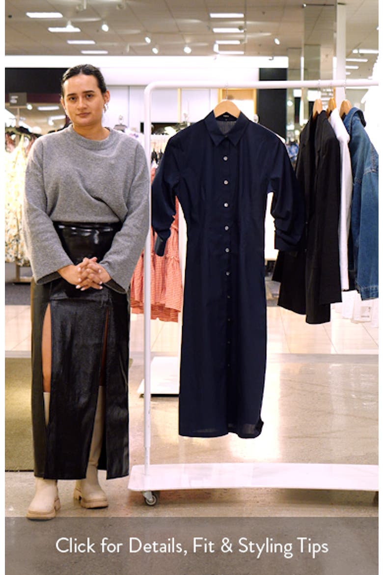 Fixed Sleeve Poplin Midi Dress video