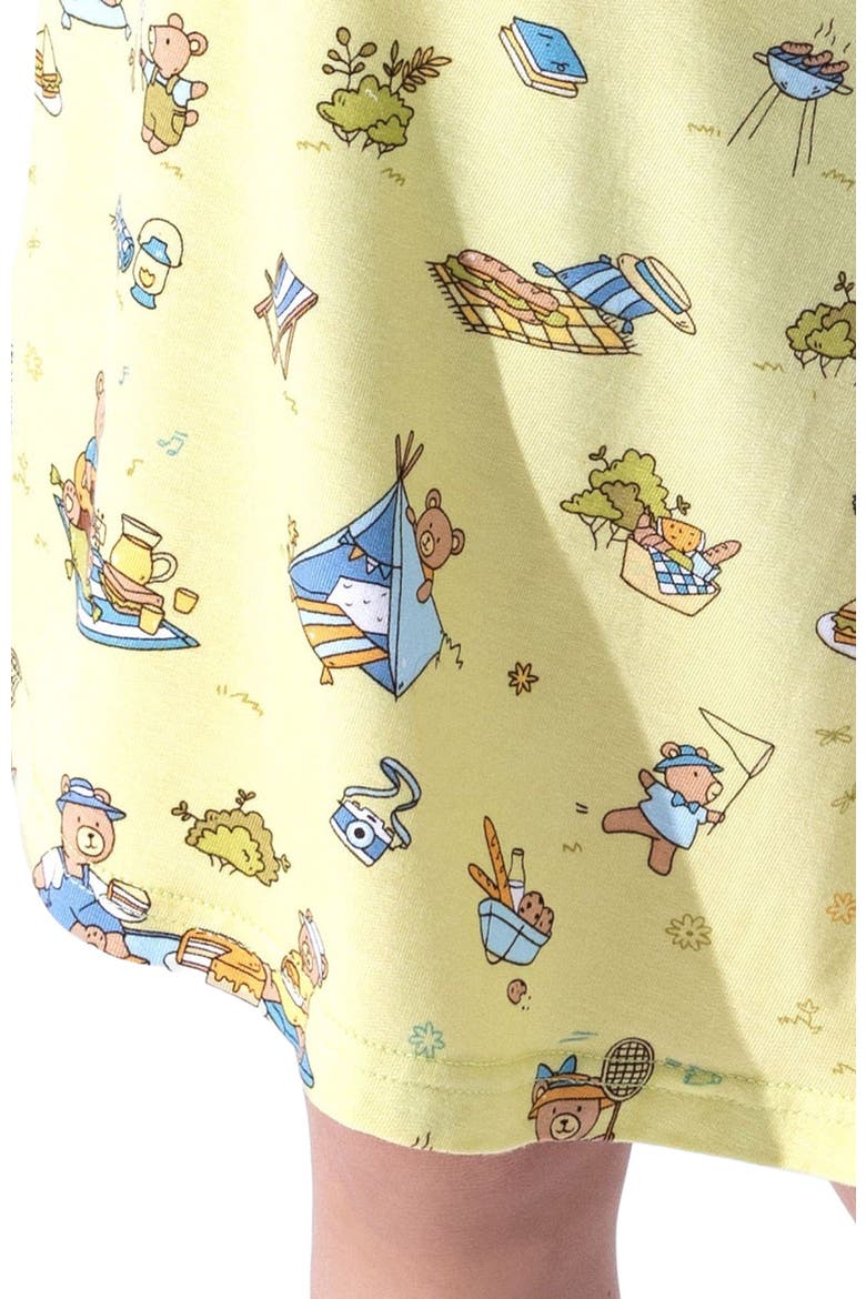 Kids' Teddy Bear Picnic Short Sleeve Dress, Alternate, color, Teddy Bear Picnic