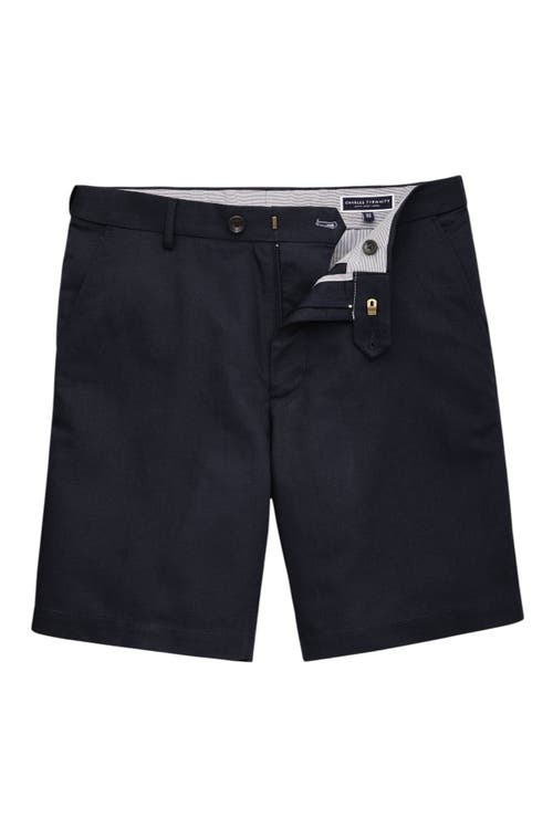 Charles Tyrwhitt Cotton Linen Shorts In Blue