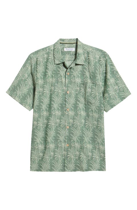 Coastal Ease Palm Court IslandZone® Short Sleeve Button-Up Shirt