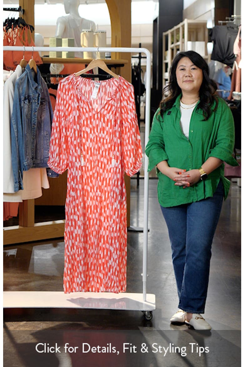 Ikat Stripe Tie Waist Cover-Up Dress video