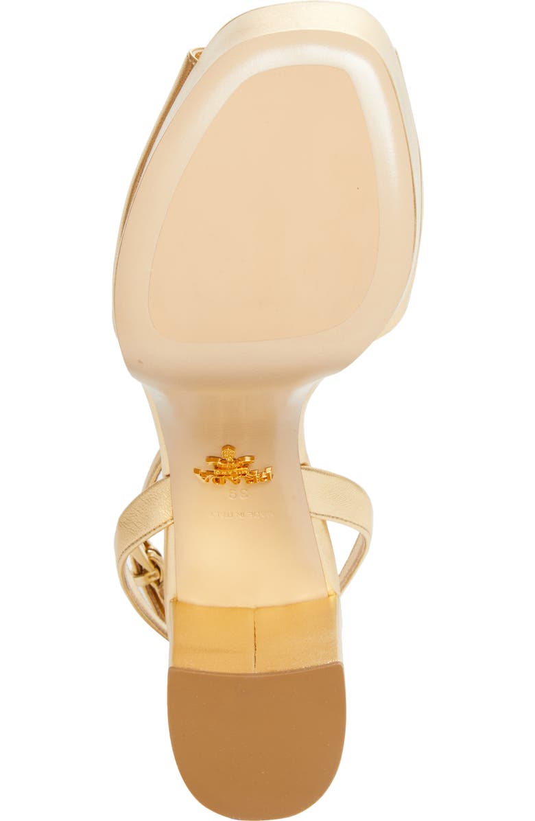 Prada Ankle Strap Platform Sandal, Alternate, color, Platino