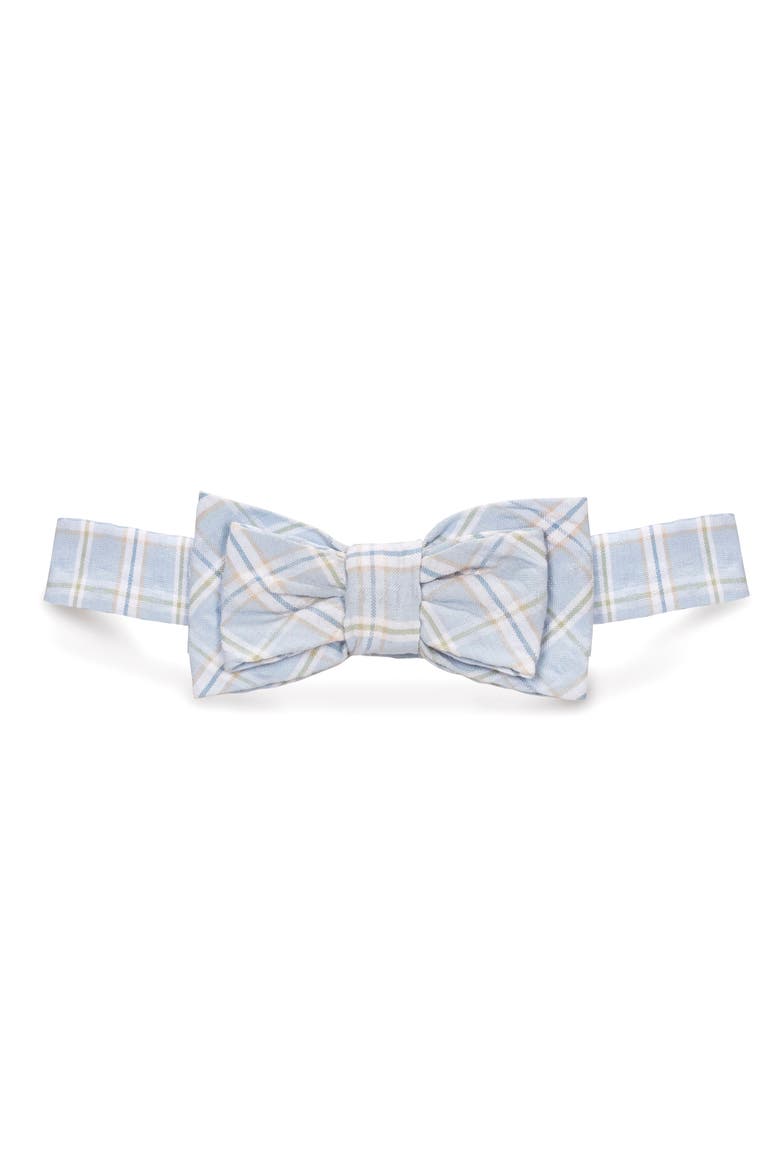 Kids' Classic Seersucker Bow Tie, Main, color, Blue Chateau Check