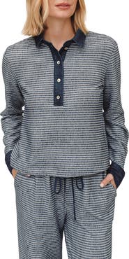Bella Dahl Stripe Long Sleeve Polo