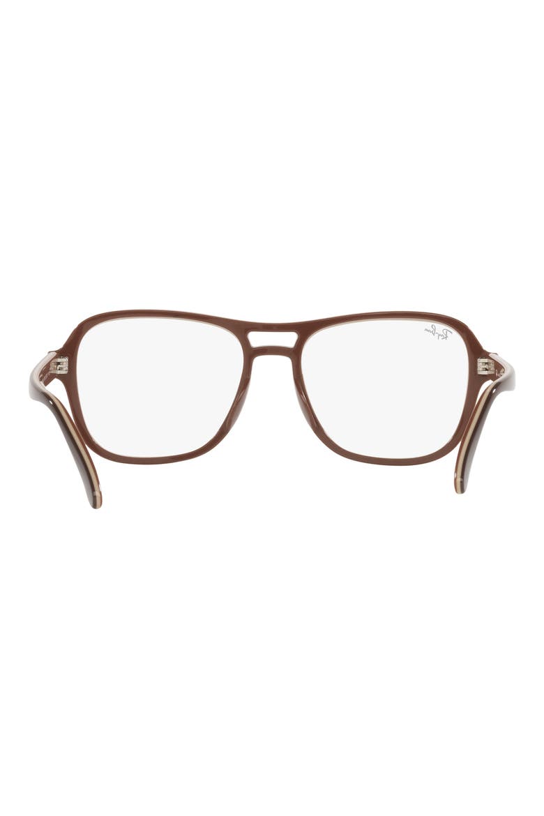 RX4356V 55mm Square Optical Glasses, Alternate, color, BROWN