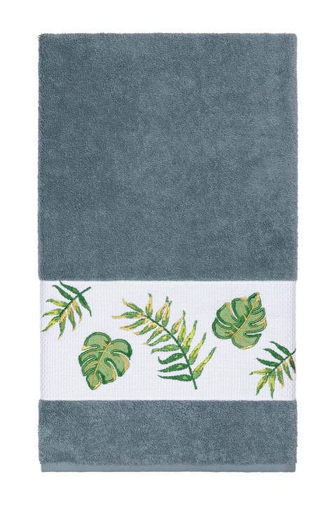 Zoe Embellished Bath Towel - Teal