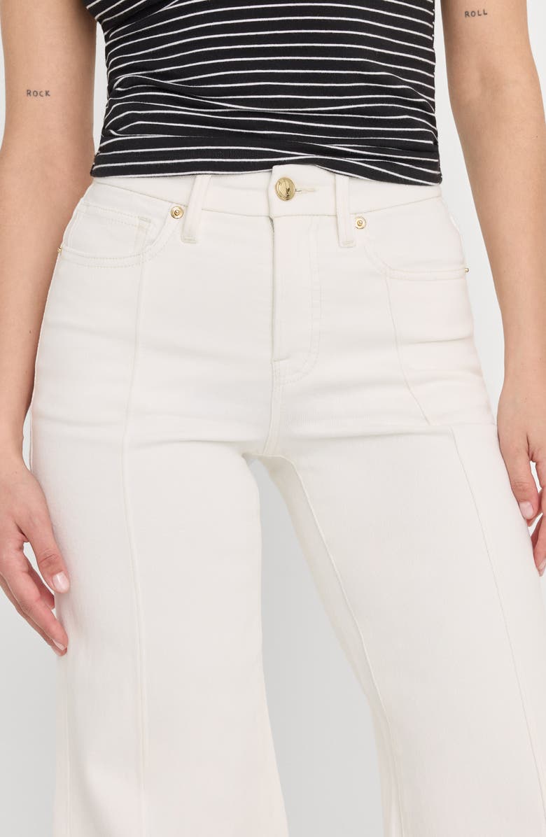 Good American Good Waist Patch Pocket High Waist Palazzo Jeans, Alternate, color, Cotton White