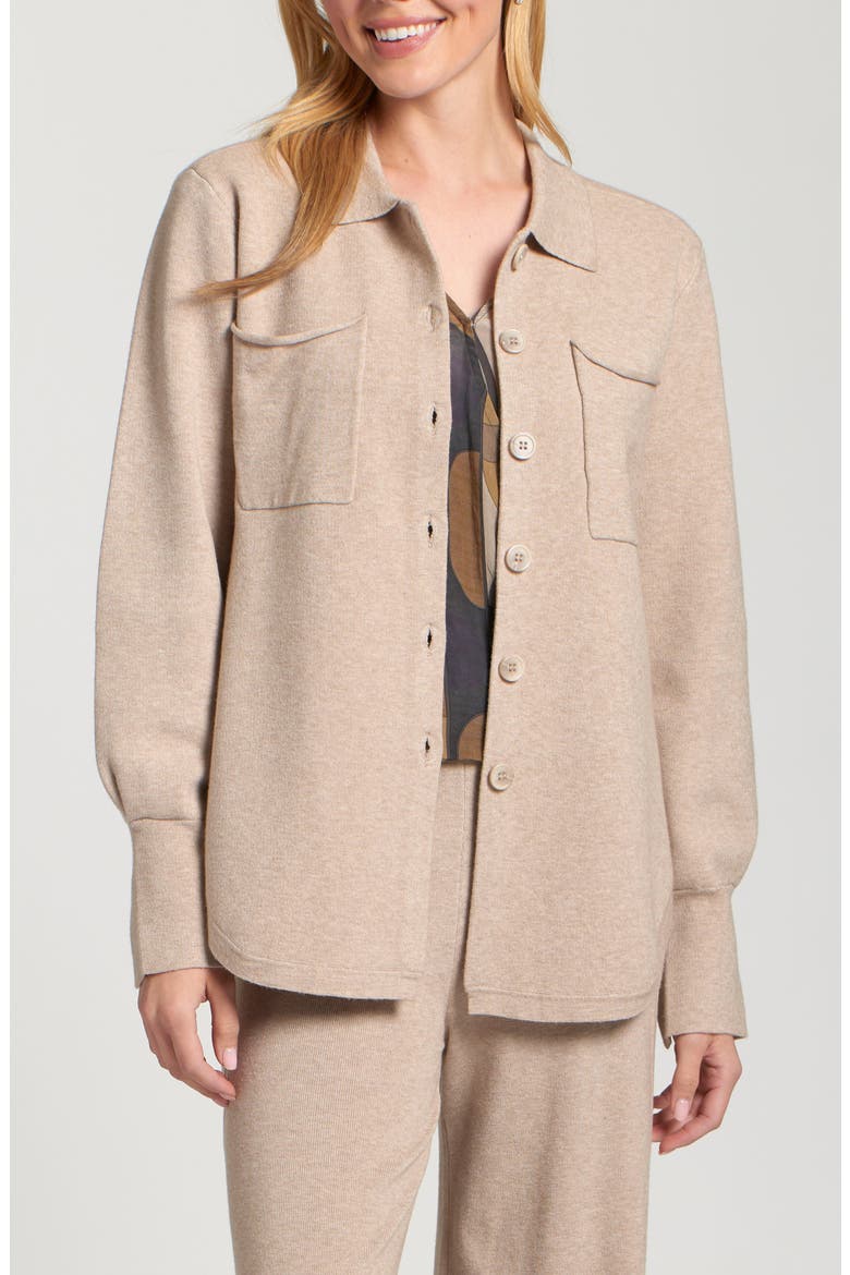 Luxe Shacket, Main, color, HEATHER SAND