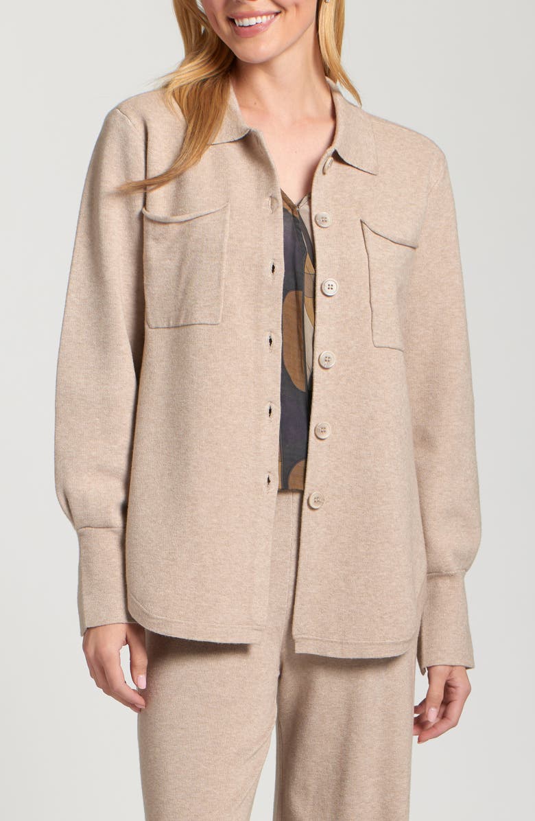 APNY Luxe Shacket, Main, color, Heather Sand