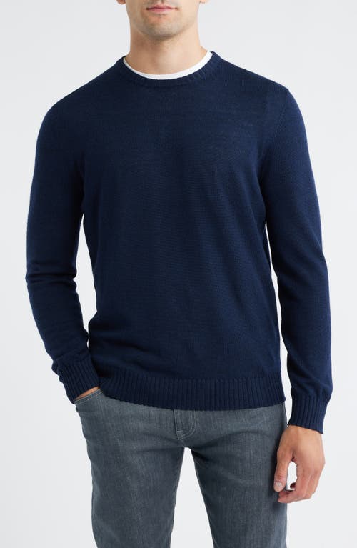 Johnnie-o Ronald Merino Wool Sweater In Blue