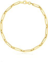 The Lovery Fine Jewelry Round Link Paperclip Bracelet