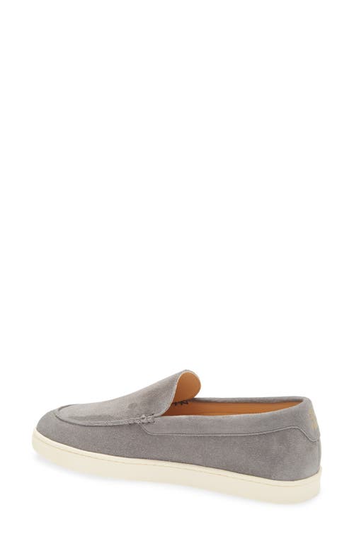 Brunello Cucinelli Chevron Embossed Suede Loafer In Grey