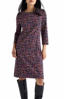 Cornish Oaks Long Sleeve Stretch Organic Cotton Dress