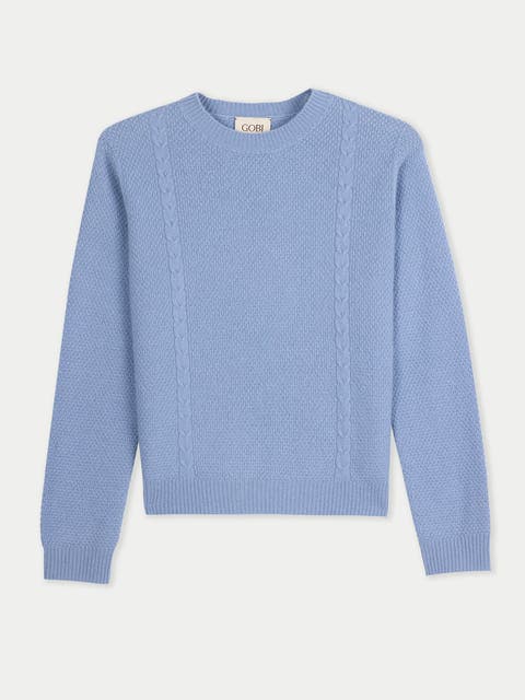 Cropped Crewneck Cashmere Sweater