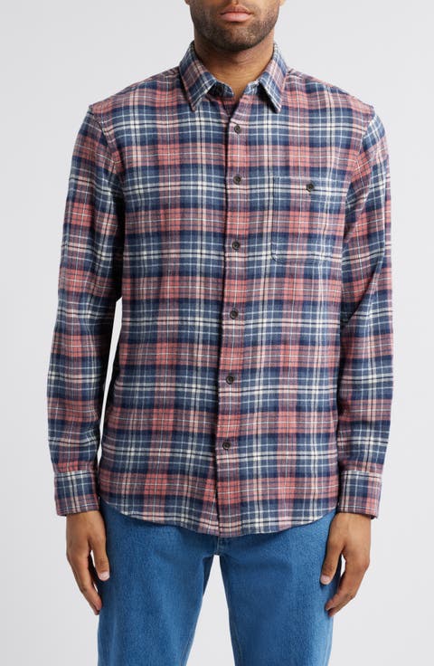 Plaid Super Brushed Stretch Flannel Button-Up Shirt