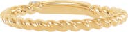 Frankie & Zoe 14K Yellow Gold Lab Grown Diamond Twisted Band Stackable Ring