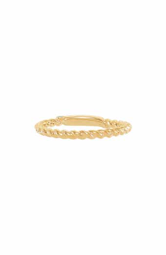 Frankie & Zoe 14K Yellow Gold Lab Grown Diamond Twisted Band Stackable Ring