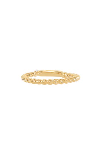 Frankie & Zoe 14k Yellow Gold Lab Grown Diamond Twisted Band Stackable Ring In Gold