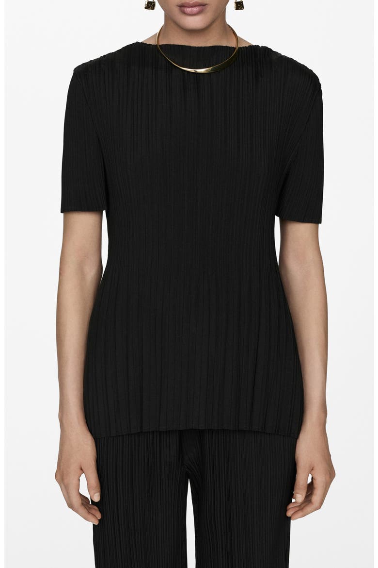 Pleated Top, Main, color, BLACK