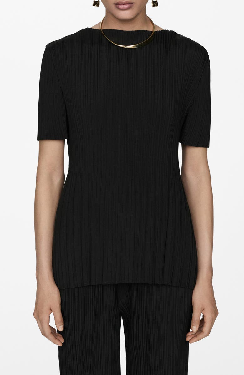 MANGO Pleated Top, Main, color,