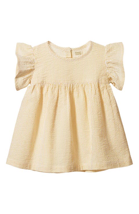 Kids' Bonnie Organic Cotton Seersucker Dress