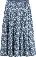 Seasalt Cornwall Jamboree Organic Cotton Chambray Midi Skirt