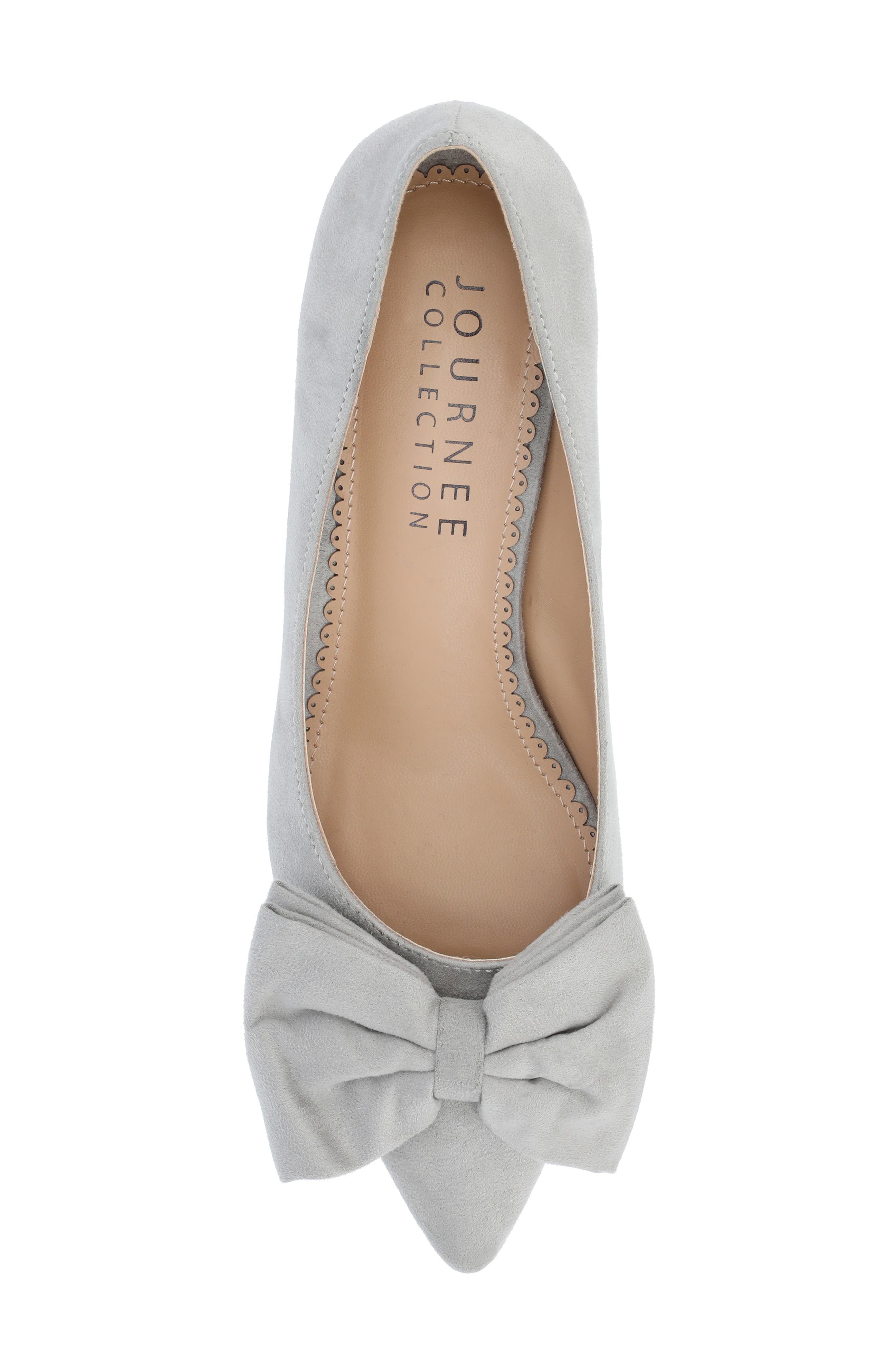 Journee Collection JOURNEE Orana Bow Kitten Heel Pump, Alternate, color, Grey