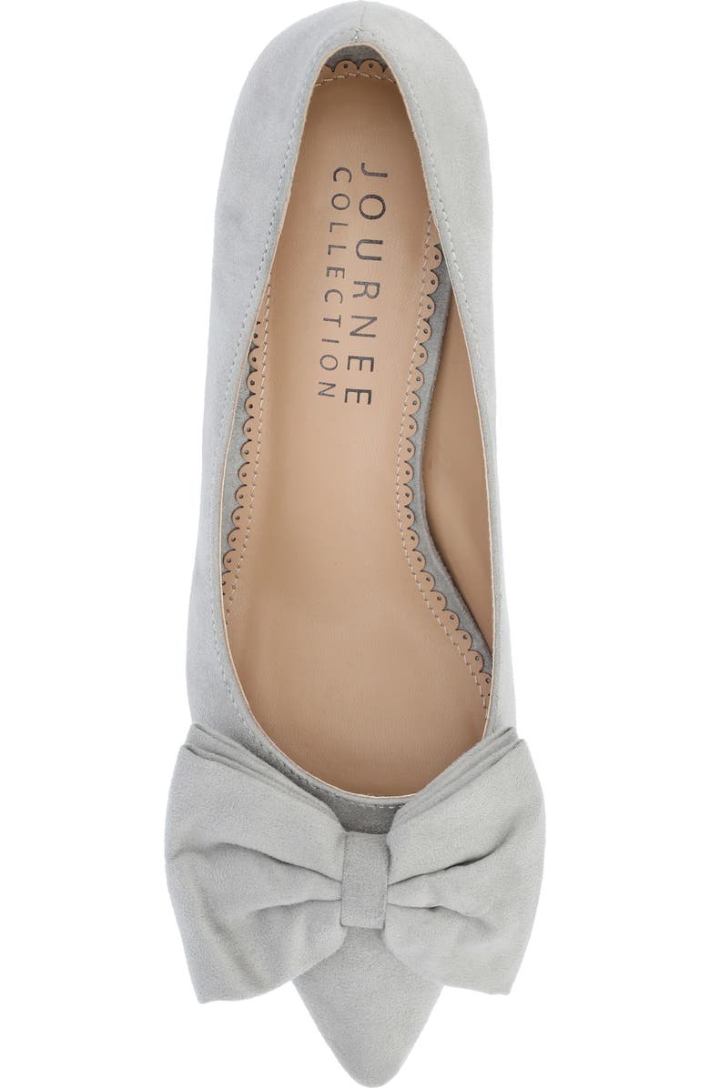 Journee Collection JOURNEE Orana Bow Kitten Heel Pump, Alternate, color, Grey