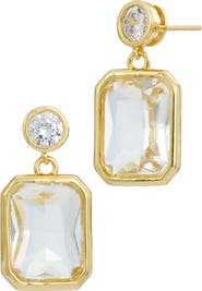 SAVVY CIE JEWELS Cubic Zirconia & Crystal Drop Earrings