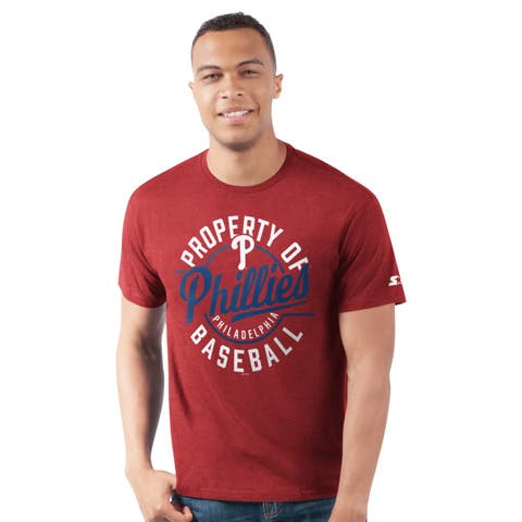 Men's Starter  Red Philadelphia Phillies Prime Time Property Of T-Shirt