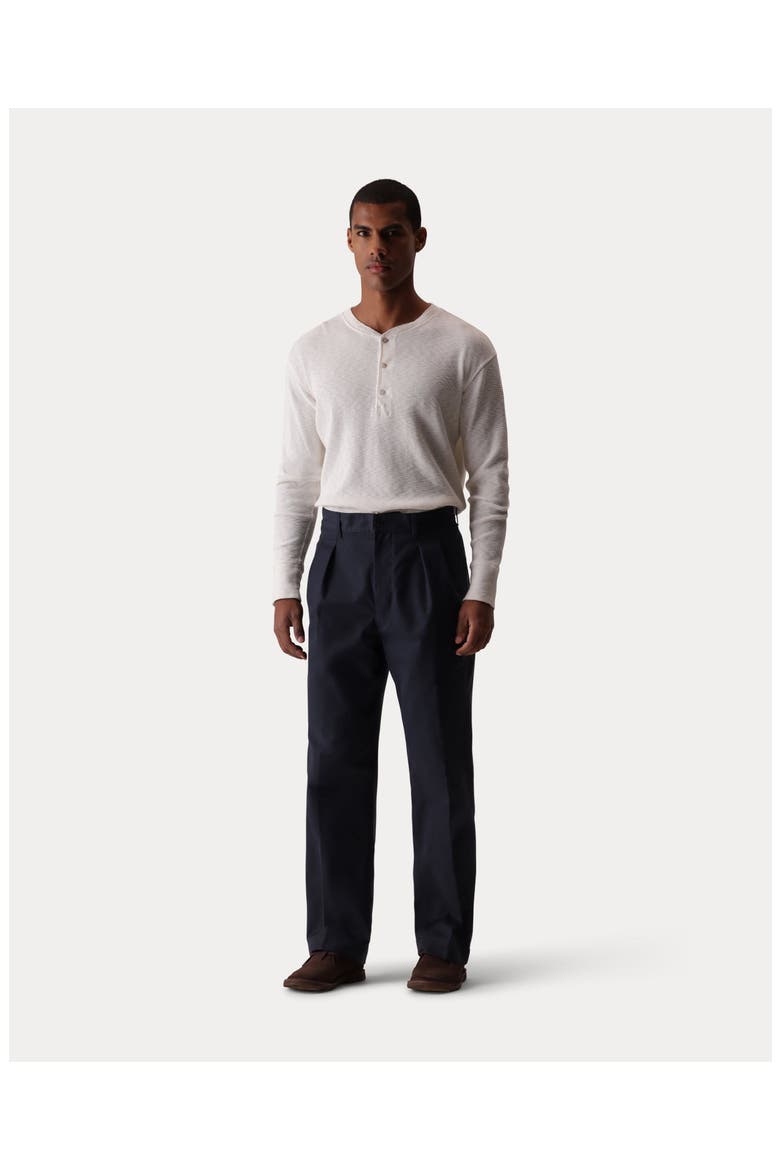 Newyork Pleated Cotton Trousers, Alternate, color, Blue