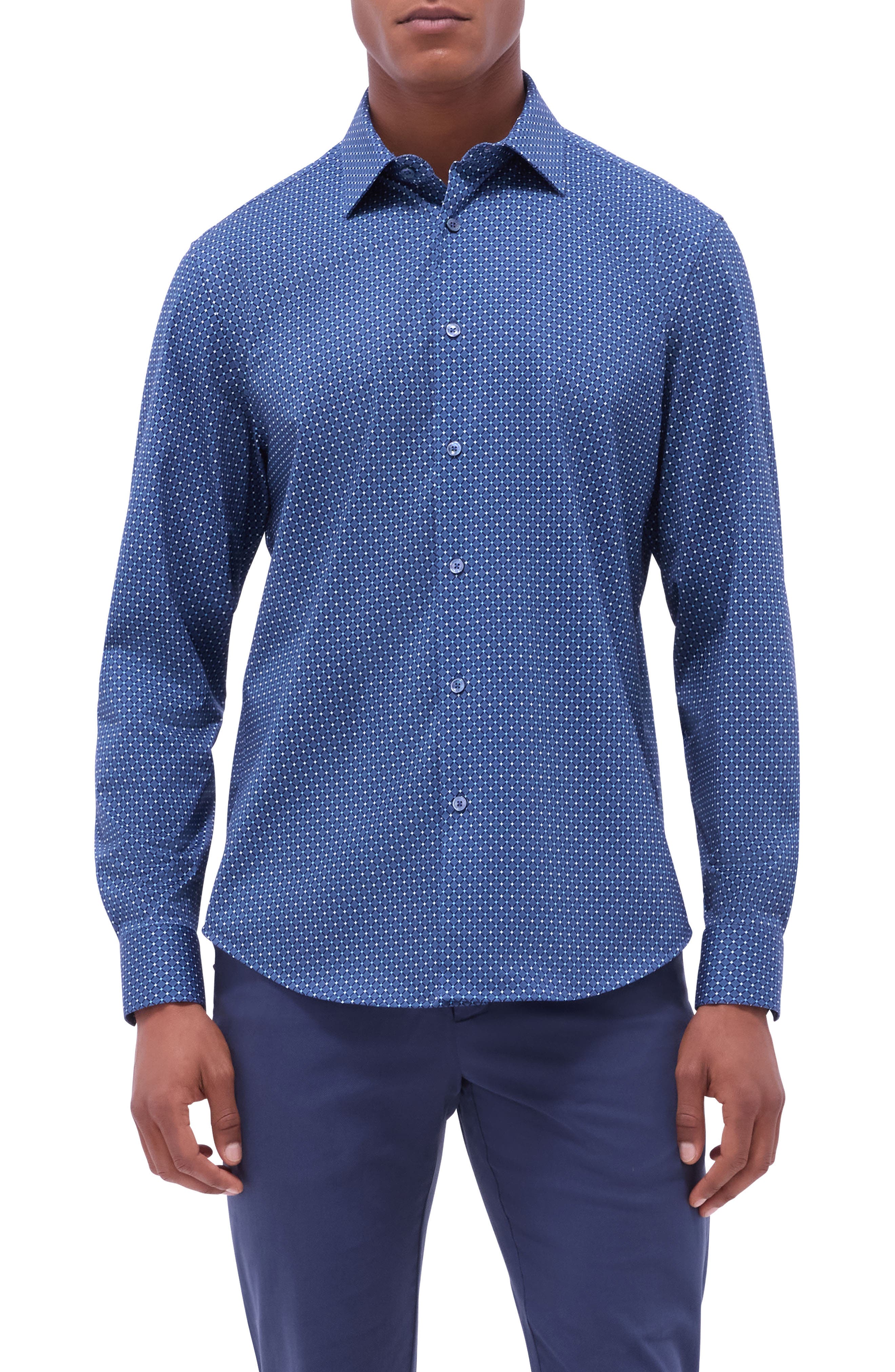 James OoohCotton Diamond Check Button-Up Shirt - image 3