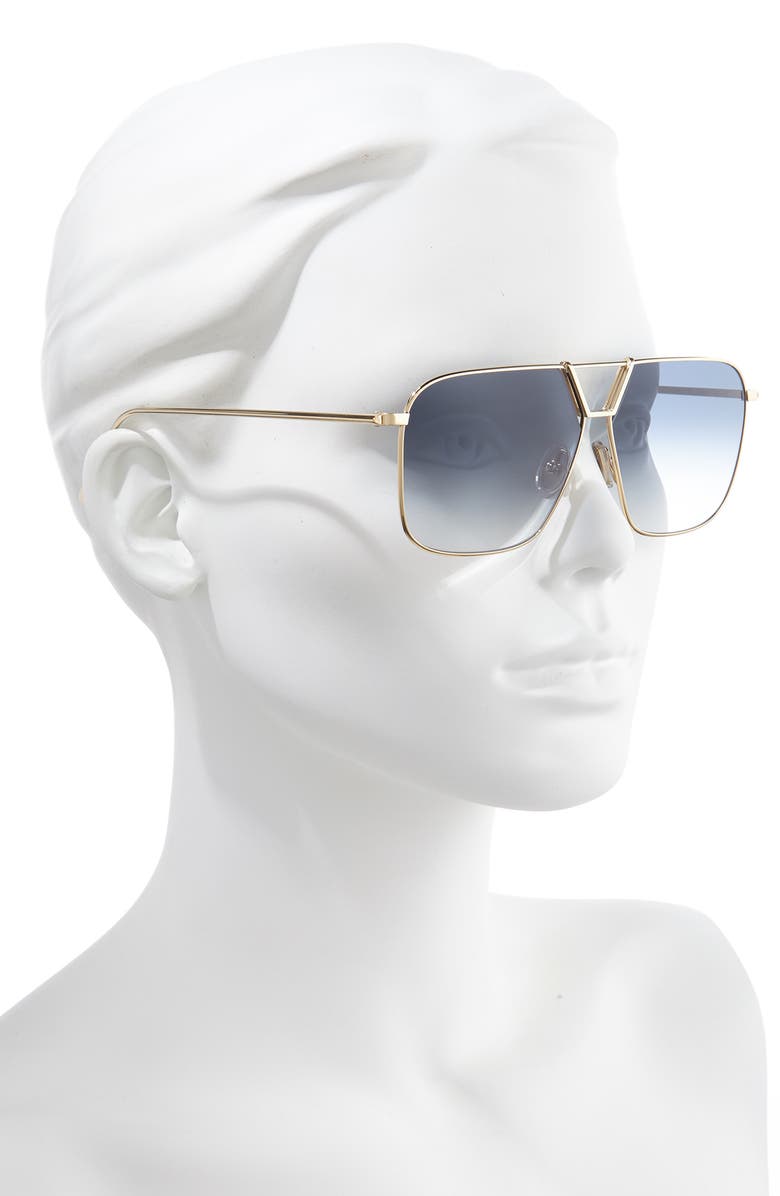 Victoria Beckham 60mm Gradient Aviator Sunglasses, Alternate, color,